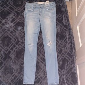Abercrombie super skinny light wash jeans